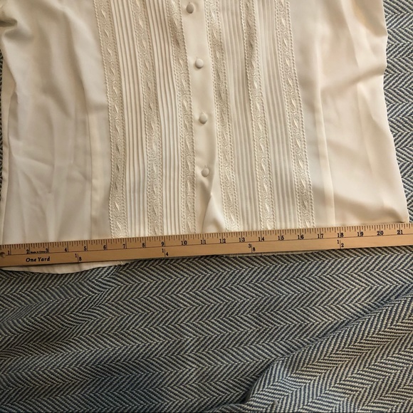 Laura Scott Vintage White Peter Pan Collar Blouse - Picture 12 of 13